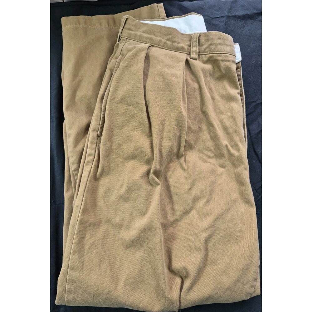 Vtg 90s Polo Ralph Lauren Andrew Pants Mens Size 38x30 Pleated Khaki Chino